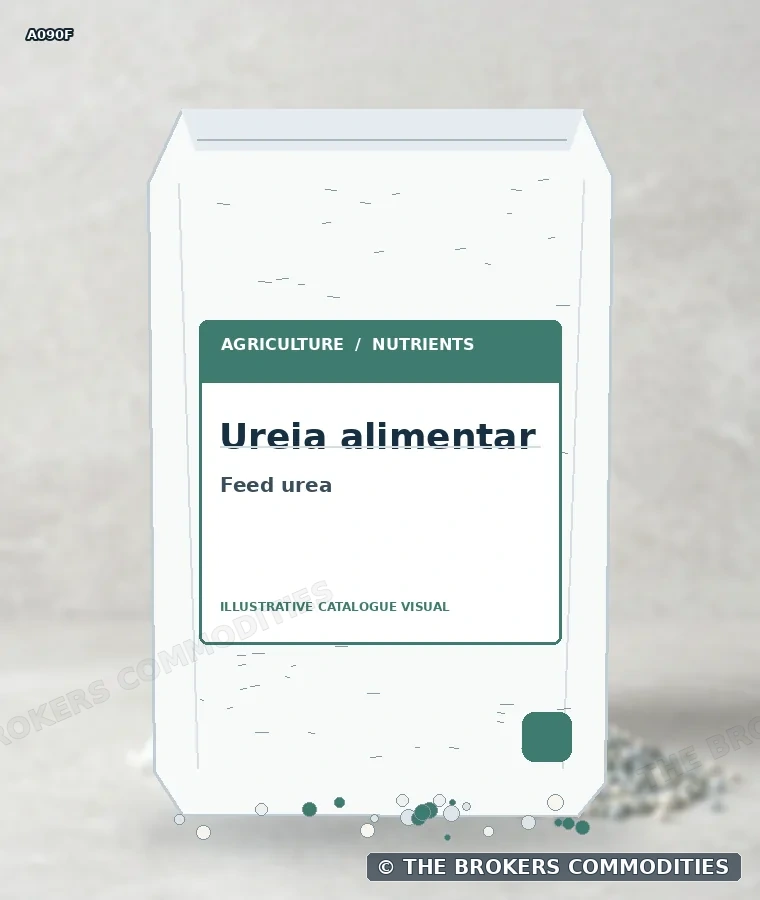 Ureia alimentar — Ilustração da formulação para identificação visual; não representa embalagem, estoque ou lote disponível.