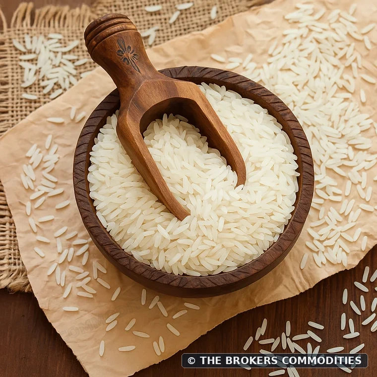 Arroz basmati — Foto do catálogo atual, ilustrativa; não identifica um lote.